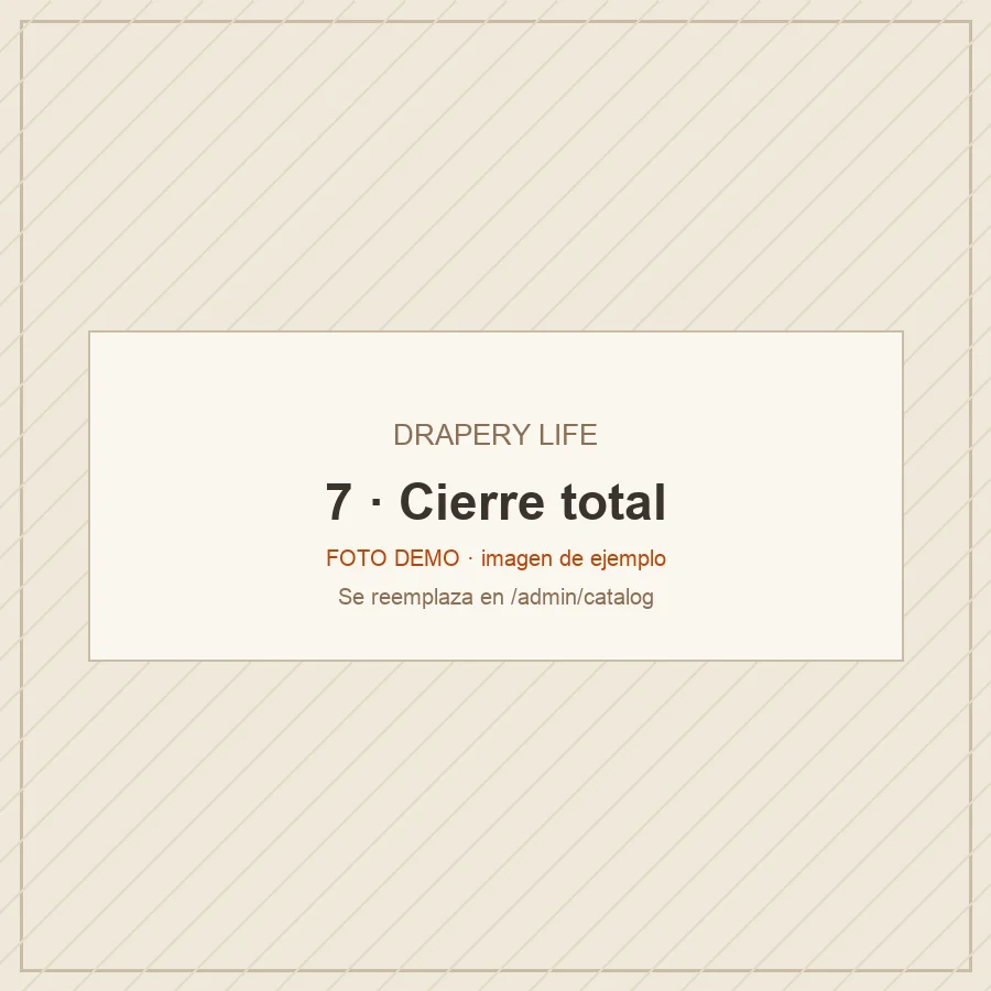Sheer Lino Natural · Cierre total