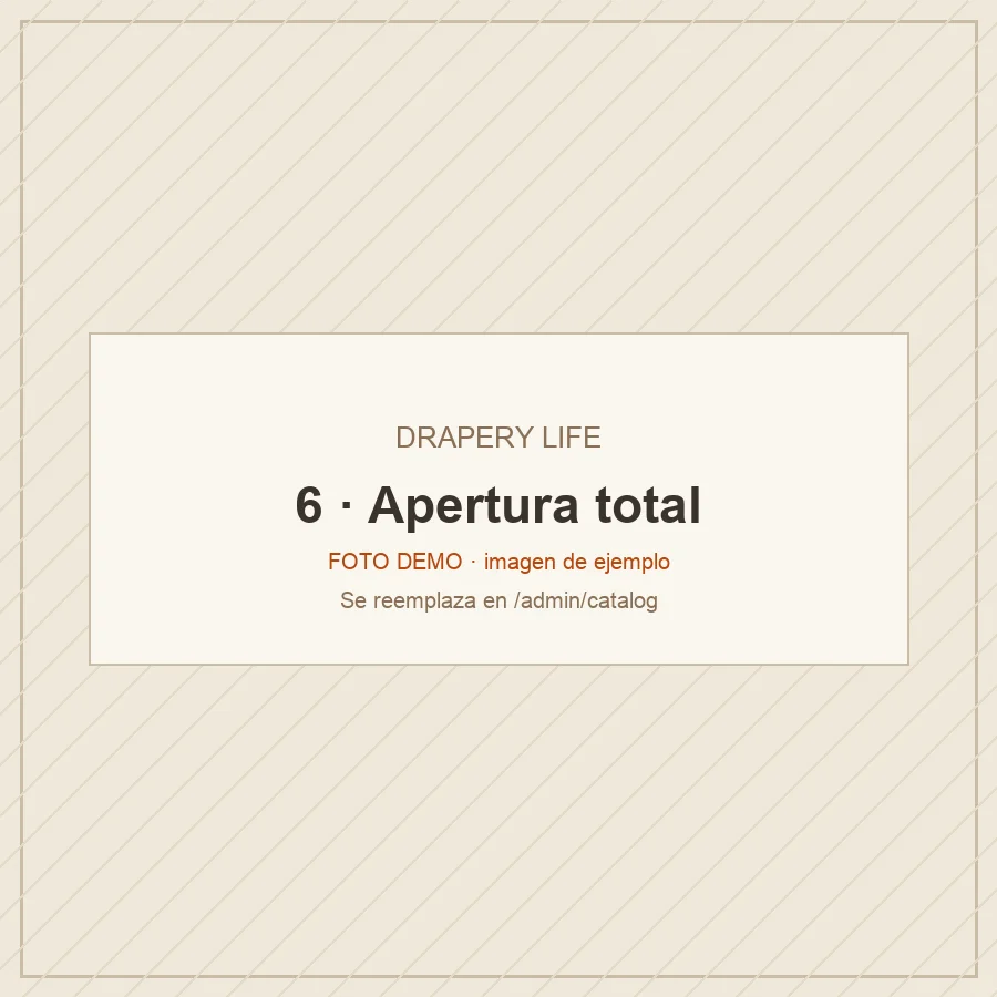 Sheer Lino Natural · Apertura total